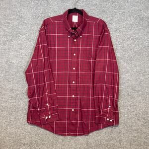 Brooks Brothers Shirt Mens XXL Red Plaid Checkered 1818 Regent Button Down